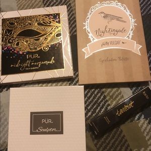 3 eye palettes and tarte eye brow gel